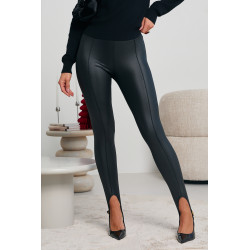 LEGGINSY Z EFEKTEM SKÓRY ZE STIRRUPAMI