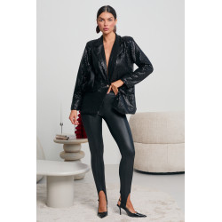 OVERSIZOWA MARYNARKA Z METALICZNĄ MOZAIKĄ