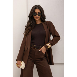 OVERSIZOWA MARYNARKA Z SZALOWYM KOŁNIERZEM