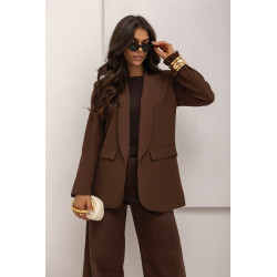 OVERSIZOWA MARYNARKA Z SZALOWYM KOŁNIERZEM