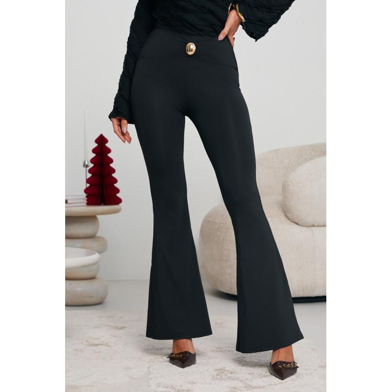 SPODNIE FLARE Z BIŻUTERYJNYM DETALEM