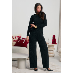 BROKATOWY KOMPLET Z KRYSZTAŁKAMI