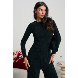 BROKATOWY KOMPLET Z KRYSZTAŁKAMI