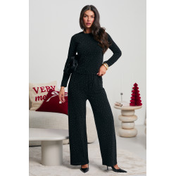 BROKATOWY KOMPLET Z KRYSZTAŁKAMI