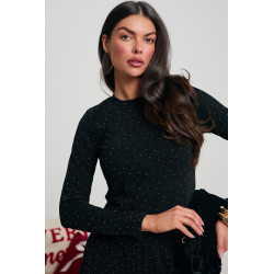 BROKATOWY KOMPLET Z KRYSZTAŁKAMI