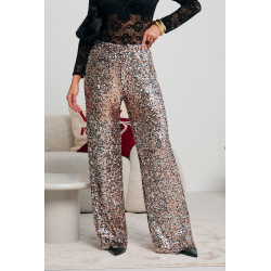 CEKINOWE SPODNIE TYPU WIDE LEG