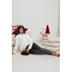 LEGGINSY Z EFEKTEM SKÓRY ZE STIRRUPAMI