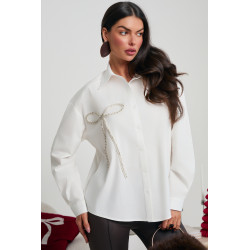 KOSZULA Z KRYSZTAŁKOWĄ KOKARDĄ