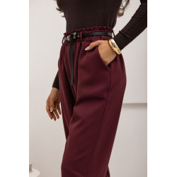 SPODNIE O PROSTYM KROJU Z PASKIEM