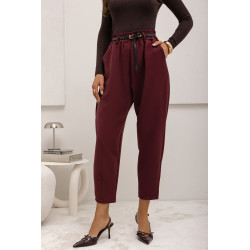 SPODNIE O PROSTYM KROJU Z PASKIEM