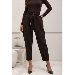 SPODNIE O PROSTYM KROJU Z PASKIEM
