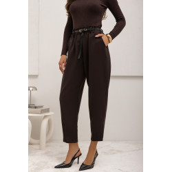 SPODNIE O PROSTYM KROJU Z PASKIEM
