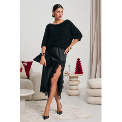 SWETER OVERSIZE Z KRÓTKIM RĘKAWEM