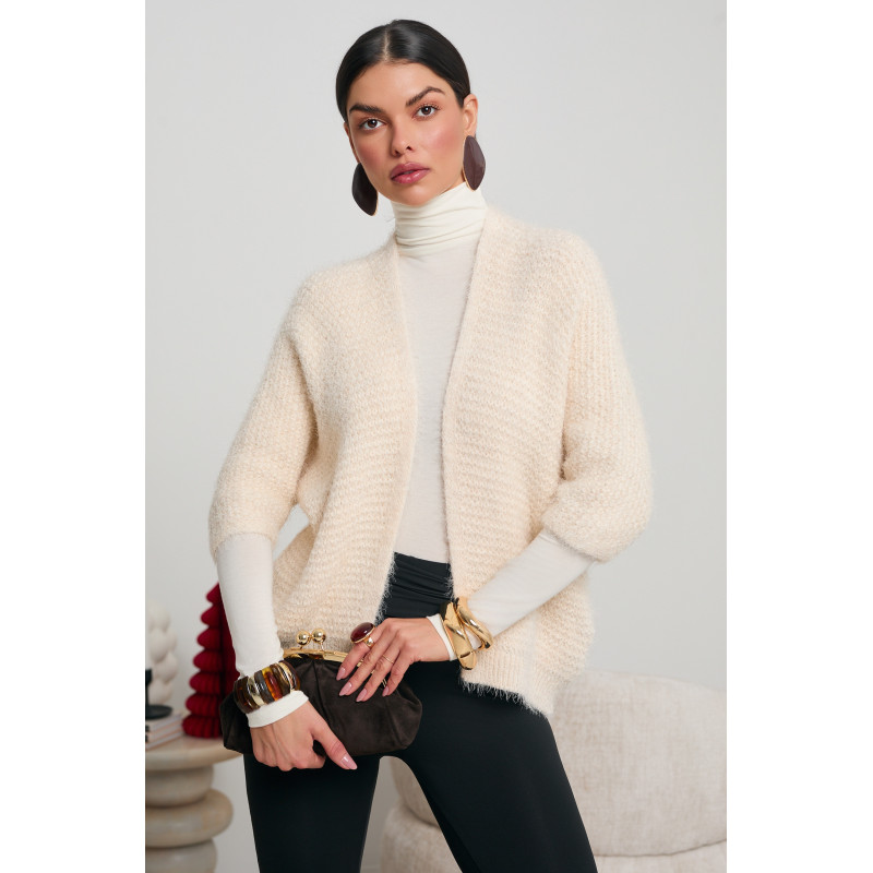 KRÓTKI KARDIGAN Z RĘKAWEM 3/4