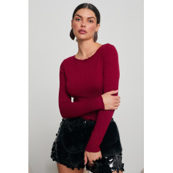 PRĄŻKOWANA BLUZKA Z ELASTYCZNEJ DZIANINY