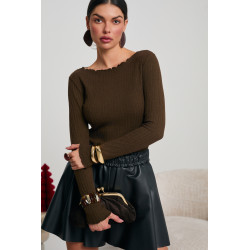 PRĄŻKOWANA BLUZKA Z ELASTYCZNEJ DZIANINY