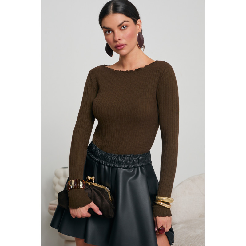 PRĄŻKOWANA BLUZKA Z ELASTYCZNEJ DZIANINY