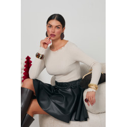 PRĄŻKOWANA BLUZKA Z ELASTYCZNEJ DZIANINY