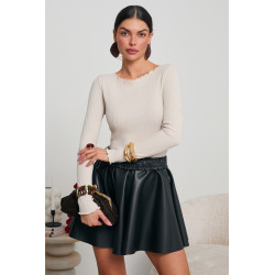 PRĄŻKOWANA BLUZKA Z ELASTYCZNEJ DZIANINY