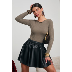 PRĄŻKOWANA BLUZKA Z ELASTYCZNEJ DZIANINY