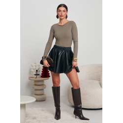 PRĄŻKOWANA BLUZKA Z ELASTYCZNEJ DZIANINY