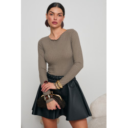 PRĄŻKOWANA BLUZKA Z ELASTYCZNEJ DZIANINY