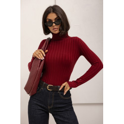 PRĄŻKOWANY GOLF Z GUZIKAMI NA RĘKAWACH