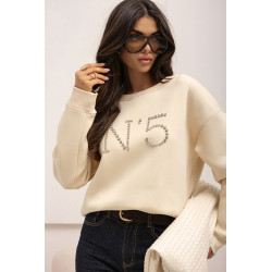 OVERSIZOWA BLUZA Z KRYSZTAŁKAMI