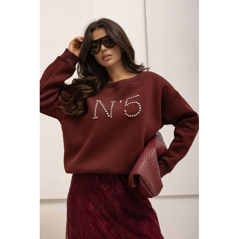 OVERSIZOWA BLUZA Z KRYSZTAŁKAMI