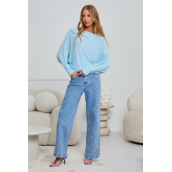 OVERSIZOWY SWETER Z RĘKAWEM BATWING