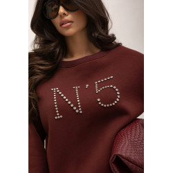 OVERSIZOWA BLUZA Z KRYSZTAŁKAMI