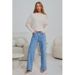 OVERSIZOWY SWETER Z RĘKAWEM BATWING