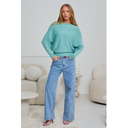 OVERSIZOWY SWETER Z RĘKAWEM BATWING