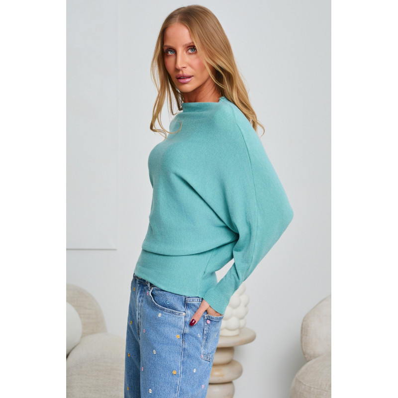 OVERSIZOWY SWETER Z RĘKAWEM BATWING