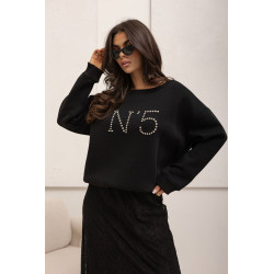 OVERSIZOWA BLUZA Z KRYSZTAŁKAMI