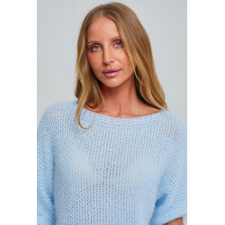 AŻUROWY SWETER OVERSIZE Z RĘKAWEM 3/4