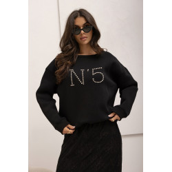 OVERSIZOWA BLUZA Z KRYSZTAŁKAMI