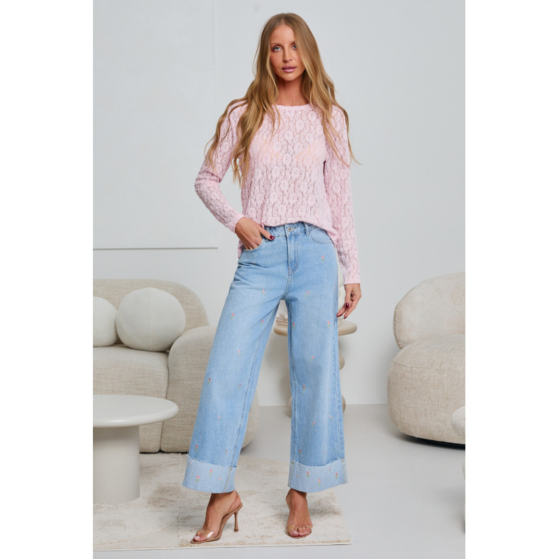 AŻUROWA BLUZKA Z KORONKI