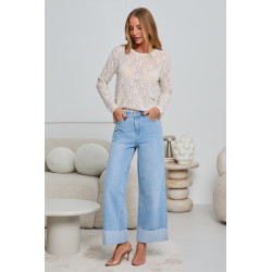 AŻUROWA BLUZKA Z KORONKI