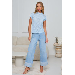 KORONKOWA BLUZKA ZE STÓJKĄ