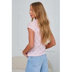 KORONKOWA BLUZKA ZE STÓJKĄ