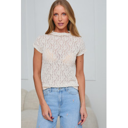 KORONKOWA BLUZKA ZE STÓJKĄ