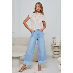 KORONKOWA BLUZKA ZE STÓJKĄ
