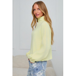 DZIANINOWY SWETER OVERSIZE Z PÓŁGOLFEM