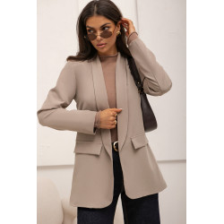 OVERSIZOWA MARYNARKA Z SZALOWYM KOŁNIERZEM