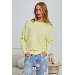 PRĄŻKOWANY SWETER TYPU BATWING