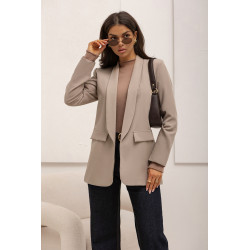 OVERSIZOWA MARYNARKA Z SZALOWYM KOŁNIERZEM