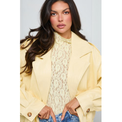 DWURZĘDOWA KURTKA OVERSIZE Z EKO SKÓRY