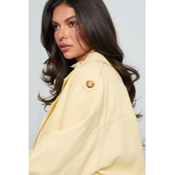 DWURZĘDOWA KURTKA OVERSIZE Z EKO SKÓRY