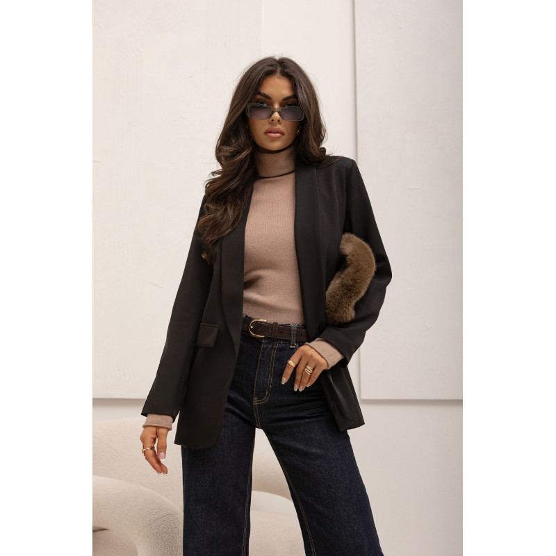 OVERSIZOWA MARYNARKA Z SZALOWYM KOŁNIERZEM